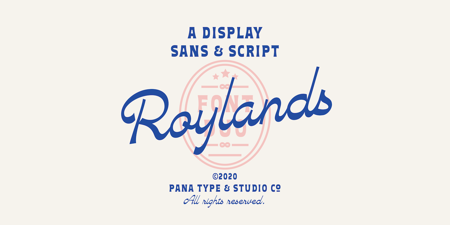 Beispiel einer Roylands Font Duo-Schriftart
